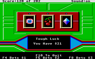 Space Quest: Chapter I - The Sarien Encounter (Atari ST) screenshot: Slots.