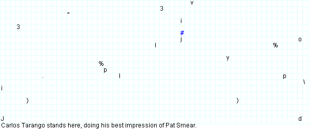 <small>robotfindskitten (Browser) screenshot:</small><br> Discovering an object
