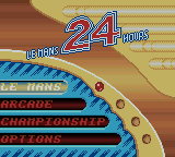 Test Drive: Le Mans (Game Boy Color) screenshot: European title screen