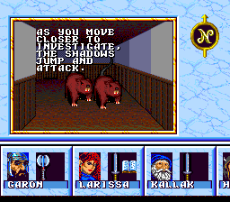 Dungeons & Dragons: Order of the Griffon (TurboGrafx-16) screenshot: Rats attack