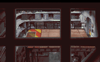 Beneath a Steel Sky (Amiga) screenshot: Watching through window