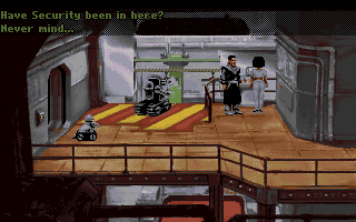 Beneath a Steel Sky (Amiga) screenshot: Talking to Anita