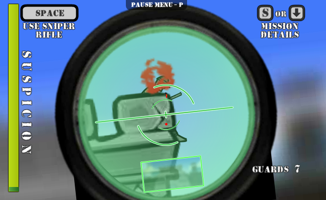 Mercenaries 2: World Nearly in Flames (Browser) screenshot: Taking out a guard.