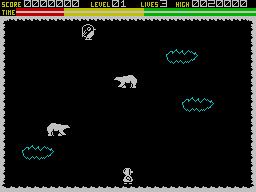 Eskimo Eddie (ZX Spectrum) screenshot: Start of part 1