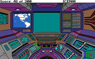 Code-Name: Iceman (Amiga) screenshot: At the controls of the sub.
