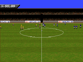FIFA Soccer 96 (SEGA 32X) screenshot: The players take to the field.