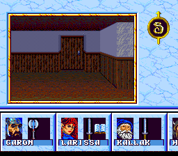 Order of the Griffon (TurboGrafx-16) screenshot: Exploring Lord Korrigan's manor