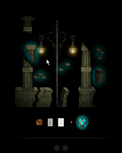 Submachine 10: The Exit (Browser) screenshot: Areas which need to be repaired by the karma stabiliser will glow like this once you get the item.