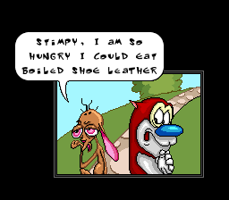 The Ren & Stimpy Show: Veediots! (SNES) screenshot: Dialogue