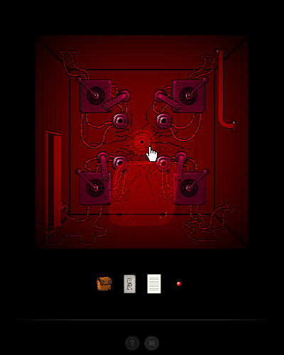 Submachine 10: The Exit (Browser) screenshot: ...and we have to open this portal which will leads us to the familiar basement.