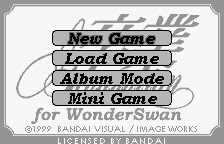 Sotsugyō (WonderSwan) screenshot: Main menu