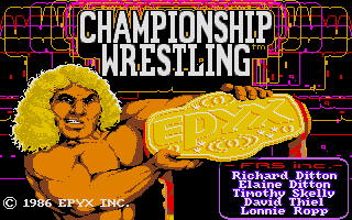 Championship Wrestling (Atari ST) screenshot: Title screen