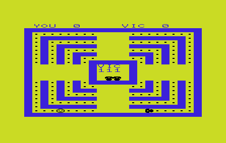 Collide (VIC-20) screenshot: Starting out