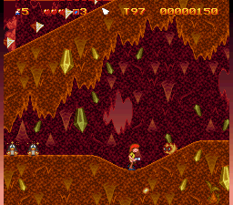 The Adventures of Mighty Max (SNES) screenshot: Lava level