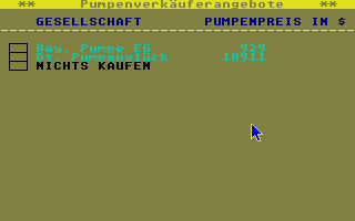 Dallas (Atari ST) screenshot: Buying pumps