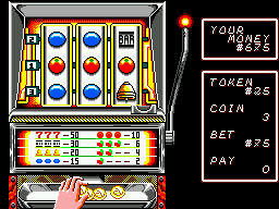 Casino Games (SEGA Master System) screenshot: Back to the slots and winning some money.