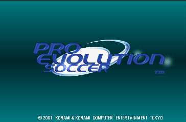 Pro Evolution Soccer (PlayStation) screenshot: Title screen.