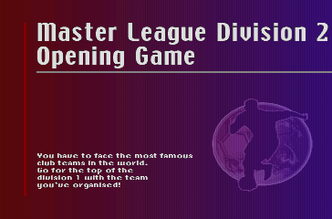 Pro Evolution Soccer (PlayStation) screenshot: Introducing... Master League... Division 2...