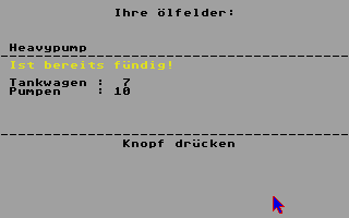 Dallas (Atari ST) screenshot: Player status screen nr 2