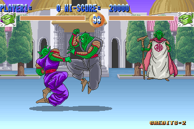 Dragon Ball Z (Arcade) screenshot: Piccolo's mirror match