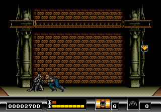 Batman: The Video Game (Genesis) screenshot: The first boss