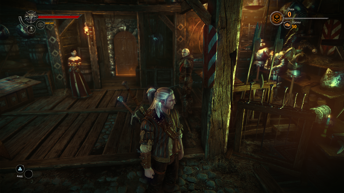 The Witcher 2: Assassins of Kings - Enhanced Edition (Windows) screenshot: Arena mode starting area - hire mercenaries, buy stuff