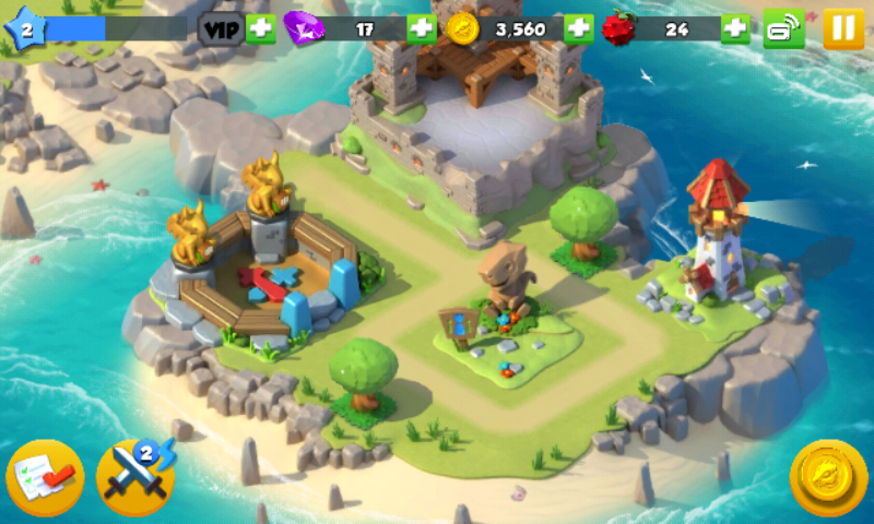 Dragon Mania Legends (Android) screenshot: Lighthouse island