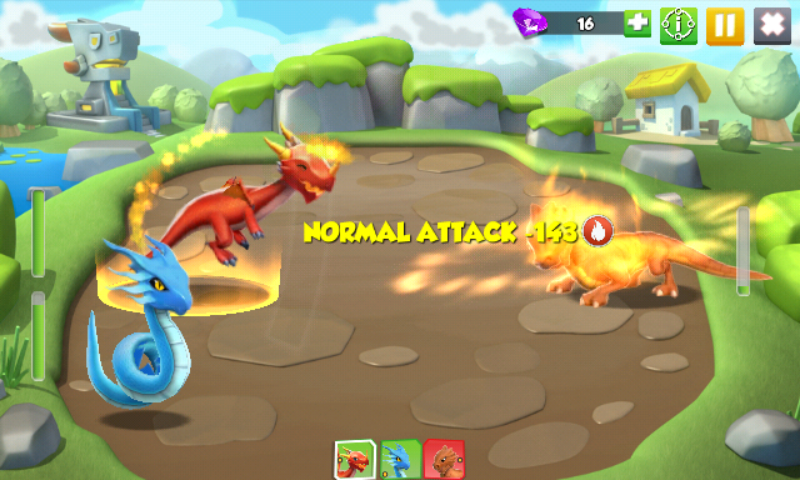 Dragon Mania Legends (Android) screenshot: Fire breath