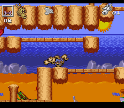 Rocko's Modern Life: Spunky's Dangerous Day (SNES) screenshot: Ducking