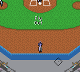 All-Star Baseball 2001 (Game Boy Color) screenshot: I popped it up and he caught it. I'm out.