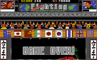 World Fighting Championship (Atari ST) screenshot: Game over