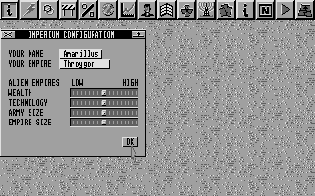 Imperium (Atari ST) screenshot: Player setup