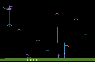 Stuntman (Atari 2600) screenshot: Starting from the bottom