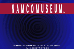 Namco Museum (Game Boy Advance) screenshot: Title screen