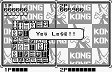 Shanghai Pocket (WonderSwan) screenshot: Loser!