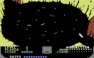 Beach-Head (Commodore 64) screenshot: Choosing the way through the secret passage in order to surprise the enemy forces