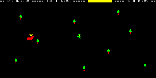 Poly-Play (Arcade) screenshot: Hirschjagd (Deer Hunt): action