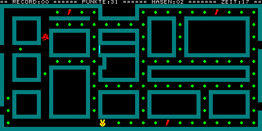 Poly-Play (Arcade) screenshot: Hase und Wolf (Hare and Wolf): a Pac-Man variant