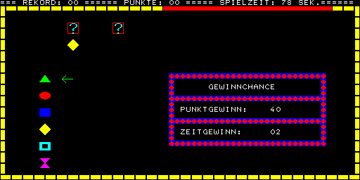 Poly-Play (Arcade) screenshot: Merkspiel (Memory Game): gameplay