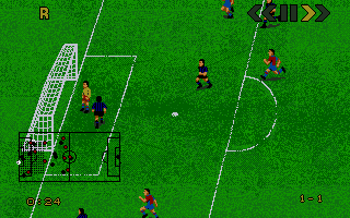 European Champions (Atari ST) screenshot: Replay of a goal