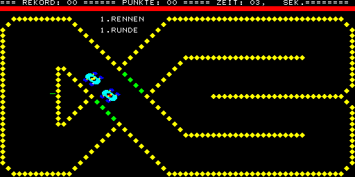 Poly-Play (Arcade) screenshot: Autorennen (Motor Race): action
