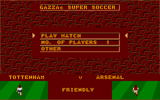 Gazza's Super Soccer (Atari ST) screenshot: Main menu
