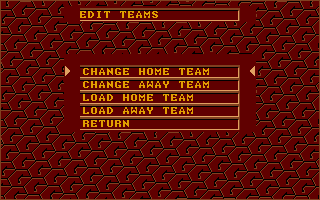 Gazza's Super Soccer (Atari ST) screenshot: Team editing menu
