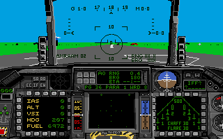 F-16 Combat Pilot (Atari ST) screenshot: Ready to take off