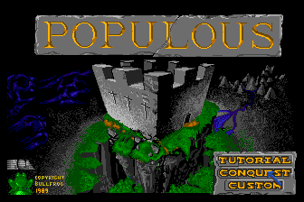 Populous (TurboGrafx-16) screenshot: Title screen