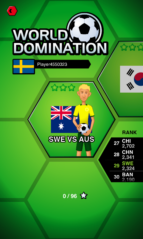 Stick Soccer (Android) screenshot: World domination