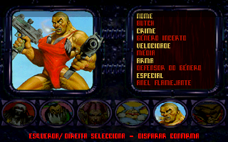 Re-Loaded (DOS) screenshot: Character selection