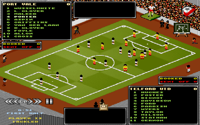 Premier Manager 3 (DOS) screenshot: The "real game" begins.