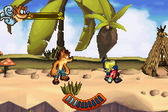 Crash of the Titans (Game Boy Advance) screenshot: The first boss