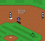 All-Star Baseball 2001 (Game Boy Color) screenshot: Drat! He hit a home run.
